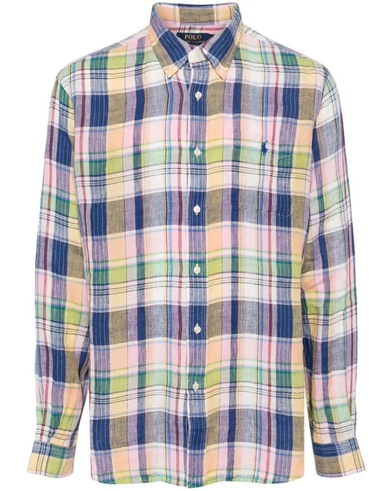 Ralph Lauren Hemd mit Polo Pony-Stickerei - Blau Blau