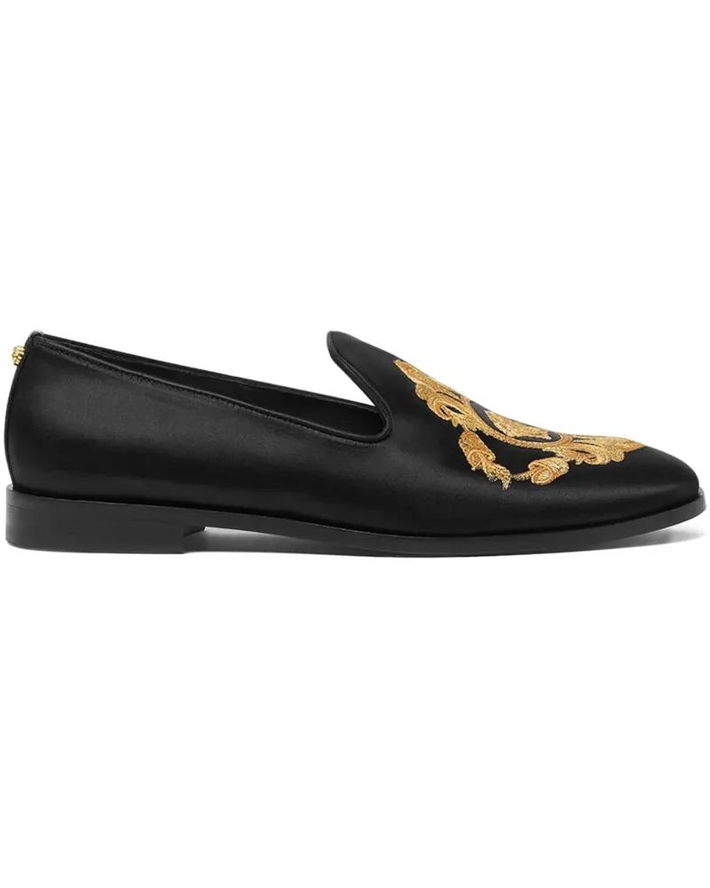 Versace Loafer mit Medusa-Stickerei - Schwarz Schwarz