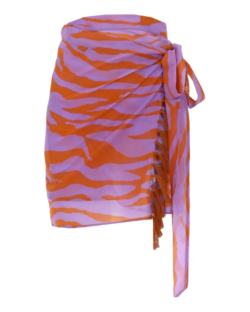 ATTICO zebra-print beach cover-up - Rosa Rosa