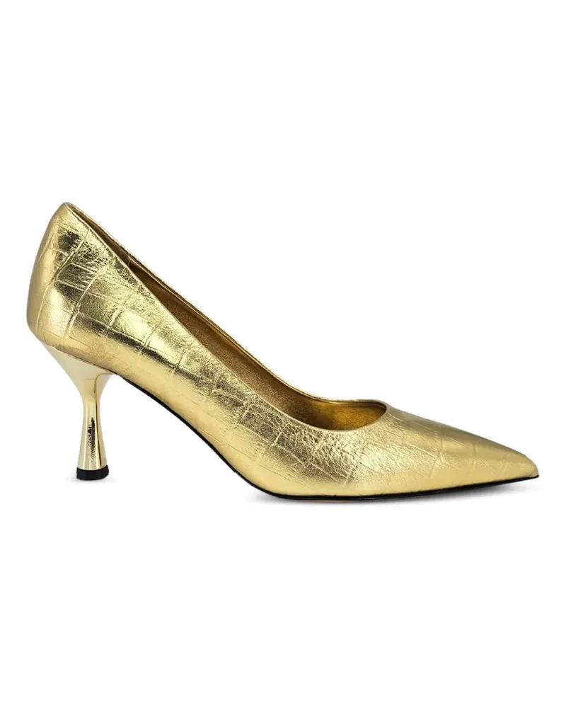 MADISON.MAISON Annuccia croc-effect leather pumps - Gold Gold