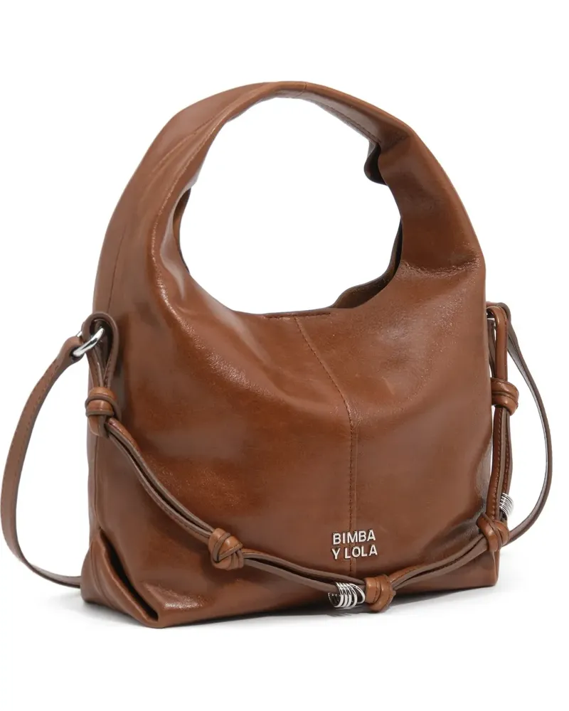 BIMBA Y LOLA Kleine Paper Ledertasche - Braun Braun