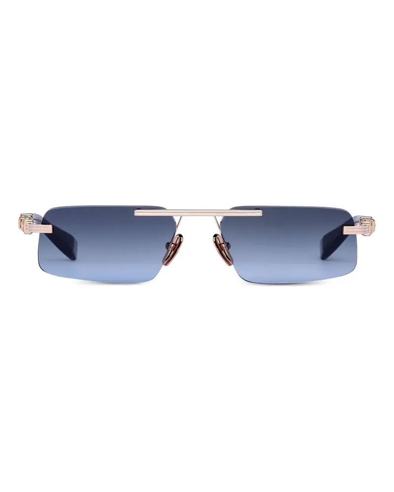 Balmain Sonnenbrille mit geometrischem Gestell - Blau Blau