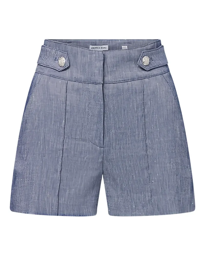 Veronica Beard Hoch sitzende Shorts - Blau Blau