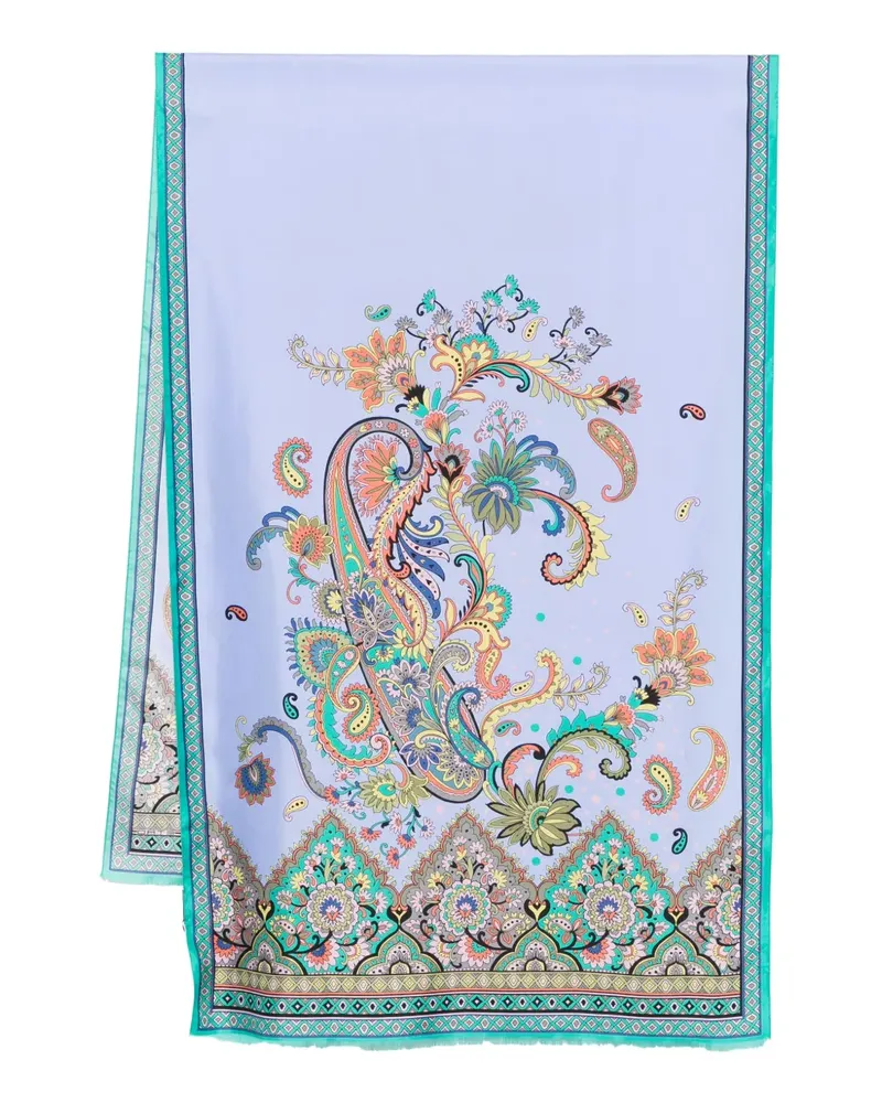 Etro Schal mit Paisleymuster - Grün Grün
