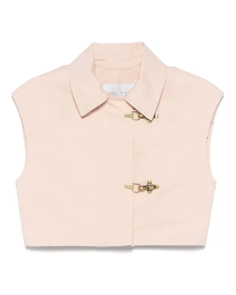 forte_forte Weste aus Popeline - Rosa Rosa