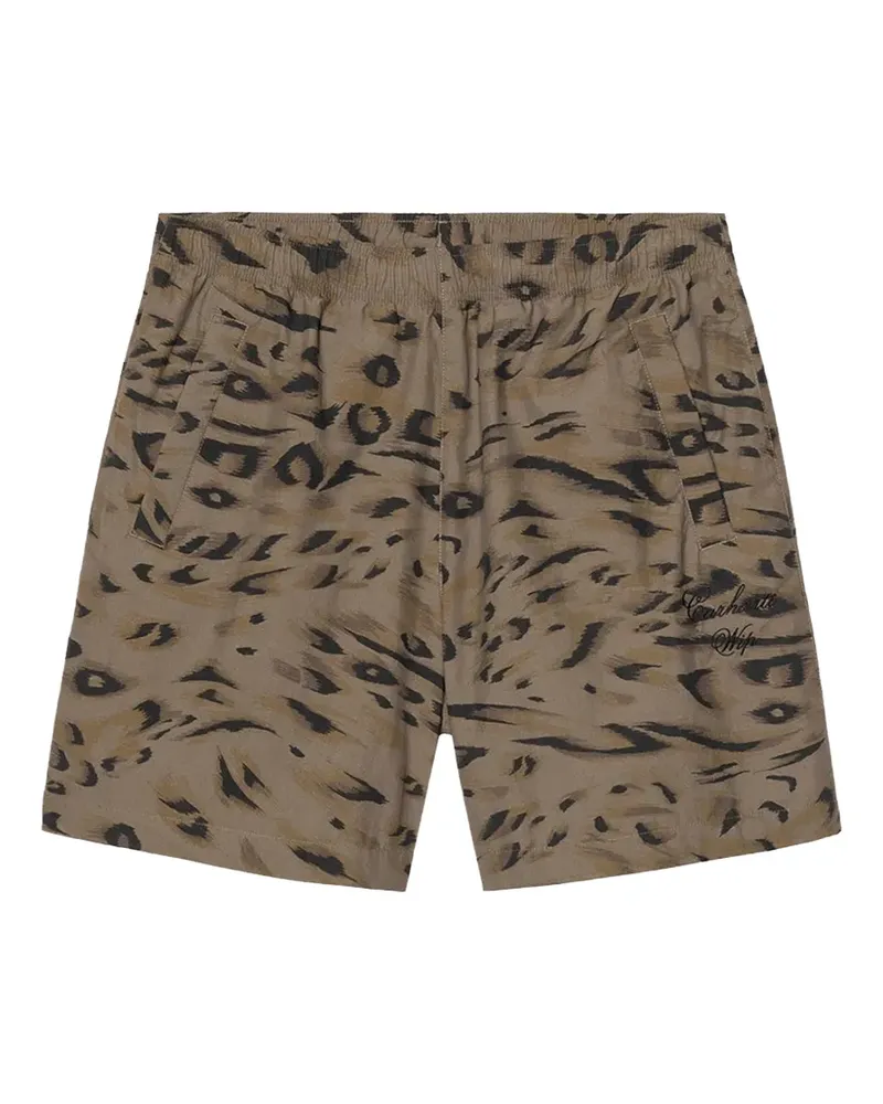 Carhartt WIP Travon Shorts mit Leopardenprint - Grün Grün