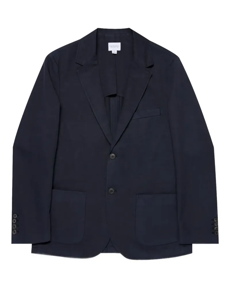 Sunspel Sakko mit aufgesetzten Taschen - Blau Blau