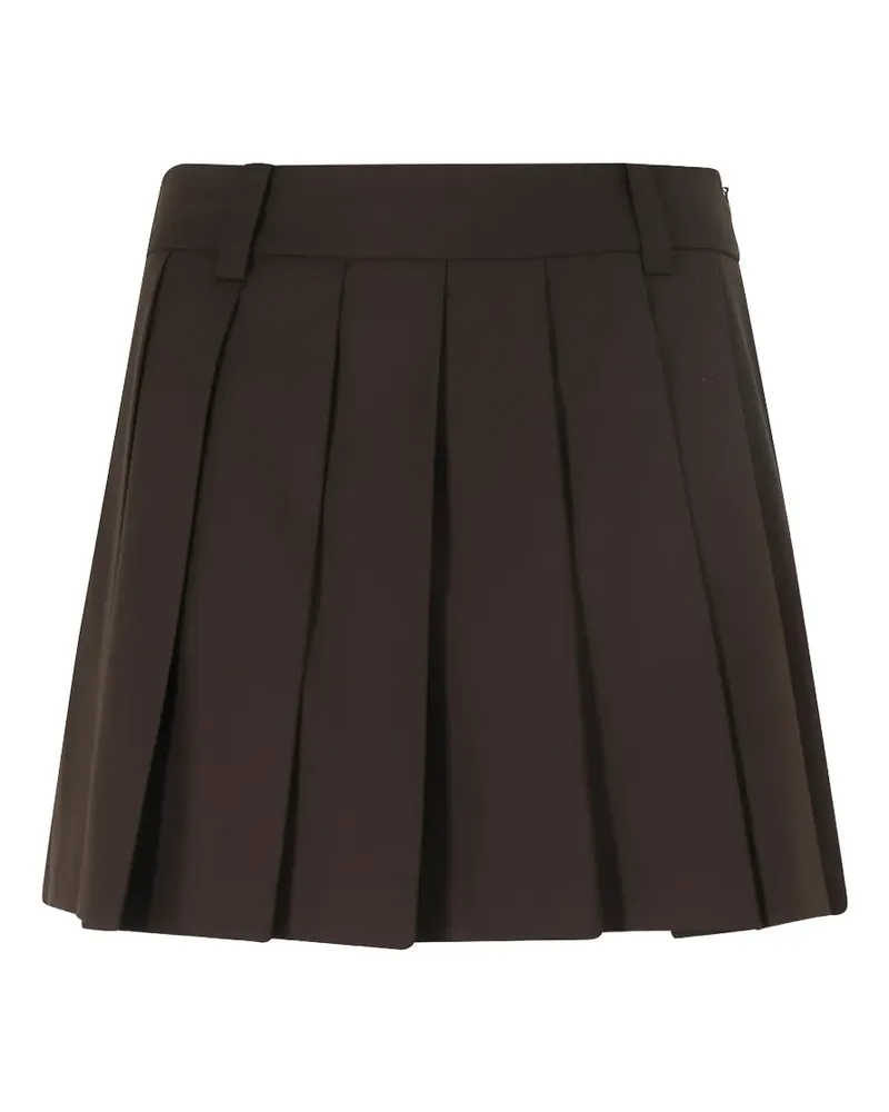 Dunst pleated logo-embroidered short skirt - Braun Braun