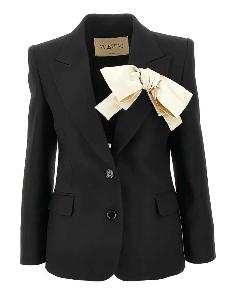 Valentino Garavani bow-detail single-breasted blazer - Schwarz Schwarz