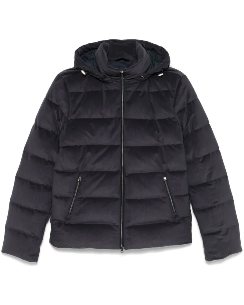 Herno Klassische Cordjacke - Blau Blau