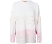 Pullover mit Zickzackmuster - Weiß