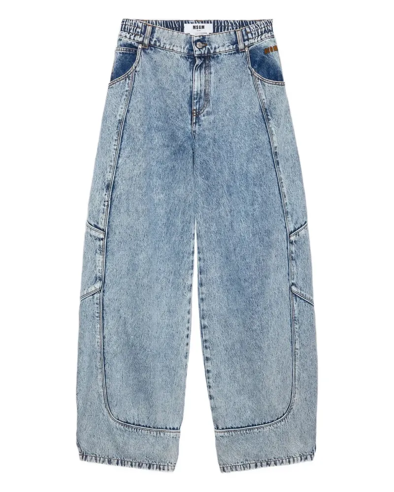MSGM panelled pocket jeans - Blau Blau