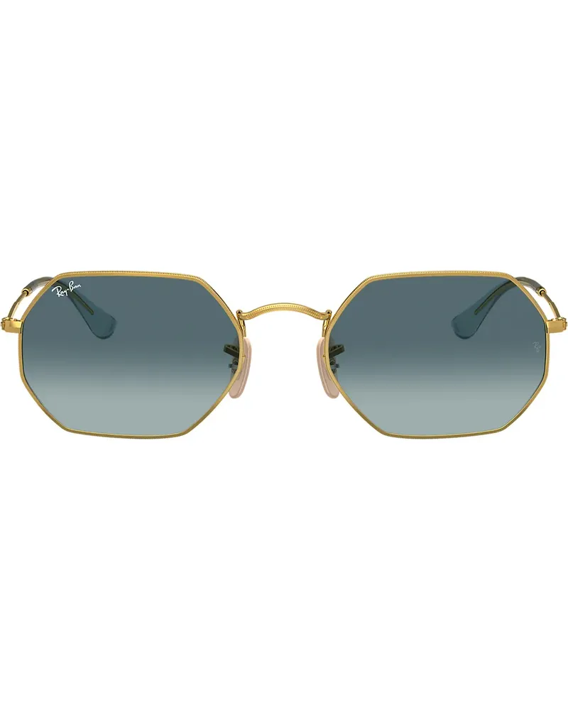 Ray Ban Achteckige 'RB3556N' Sonnenbrille - Gold Gold