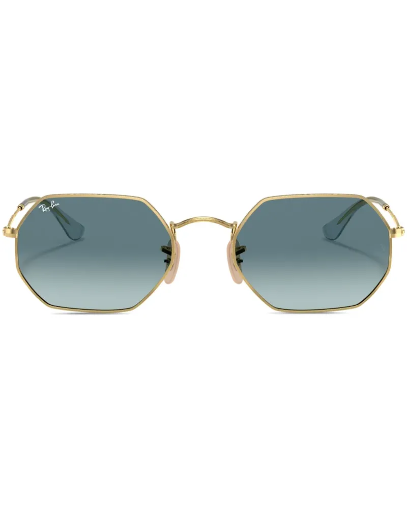 Ray Ban Achteckige 'RB3556N' Sonnenbrille - Gold Gold
