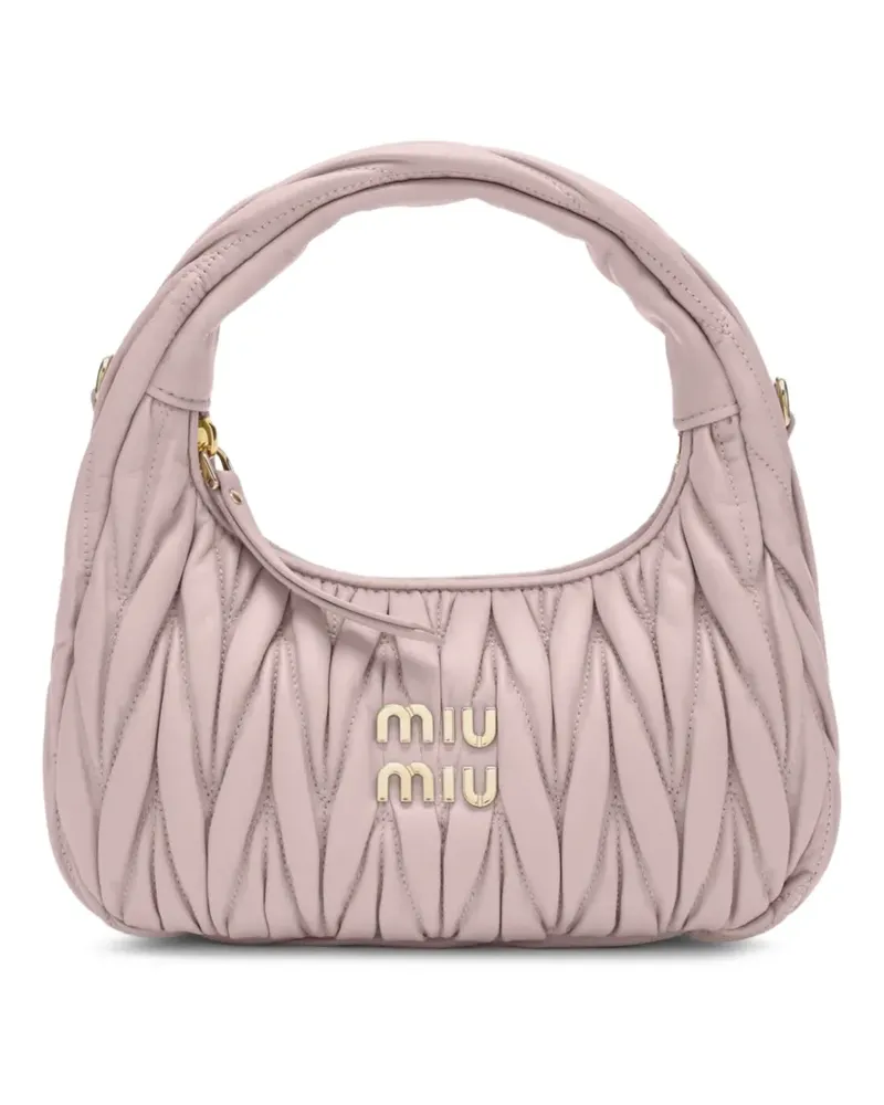 Miu Miu Wander Matelassé-Schultertasche - Rosa Rosa