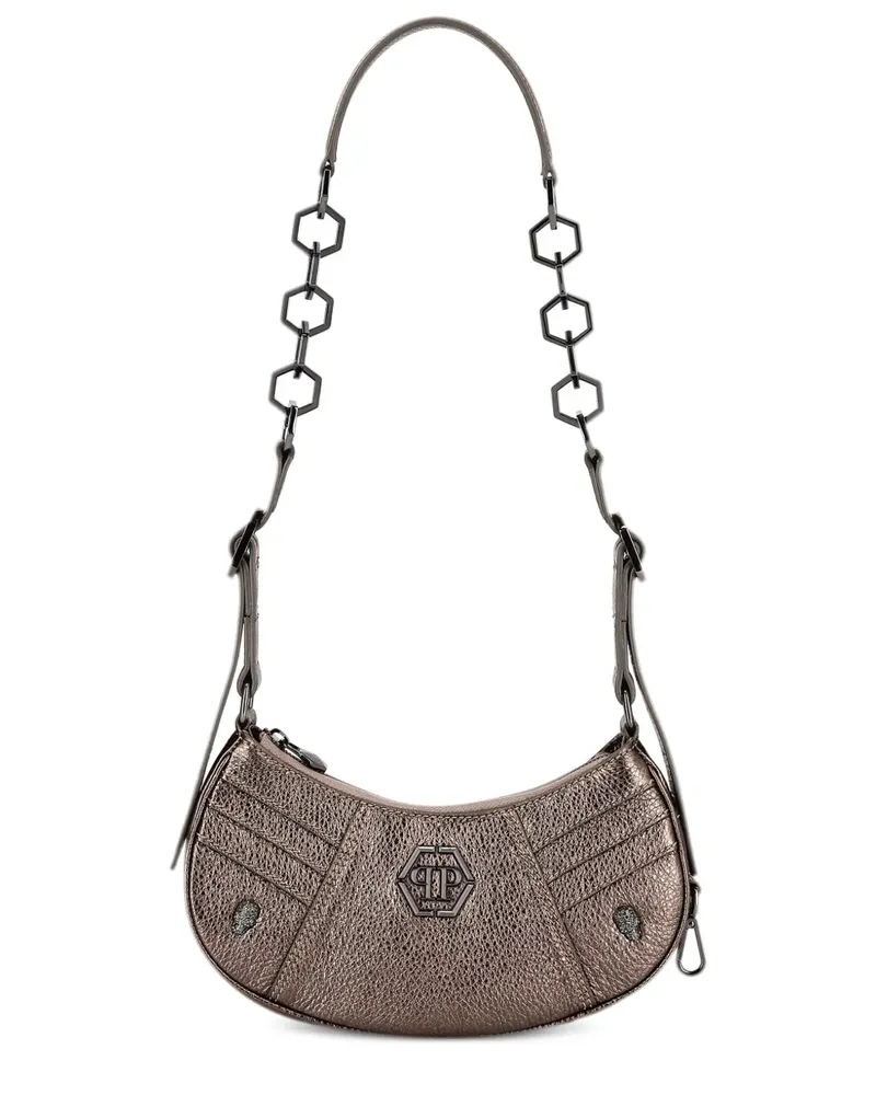 Philipp Plein Mini-Schultertasche aus Leder - Braun Braun