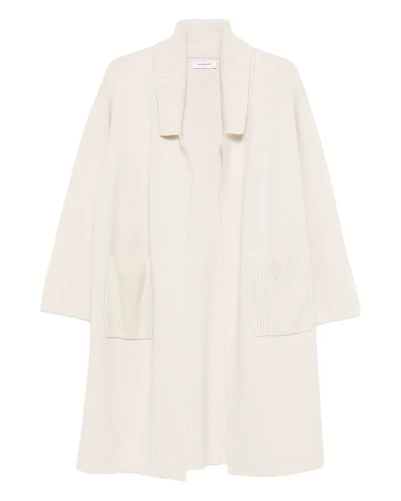 Gran Sasso Gestrickter Mantel mit Taschen - Weiß Weiß
