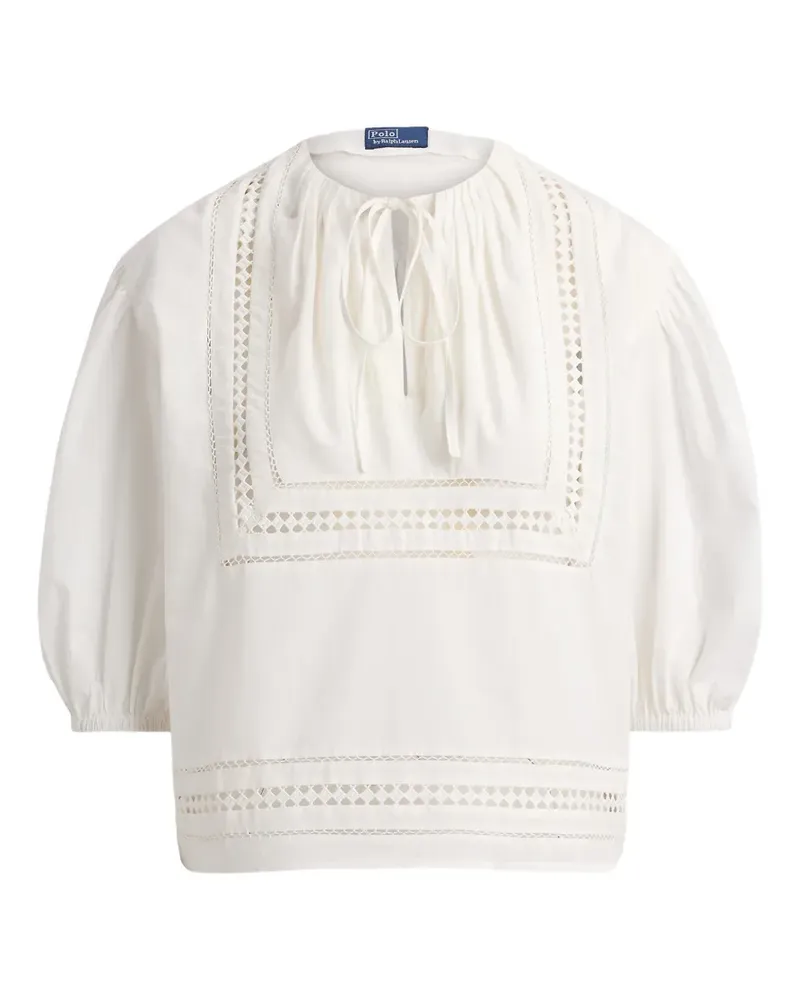 Ralph Lauren Bluse mit Lochstickerei - Weiß Weiß