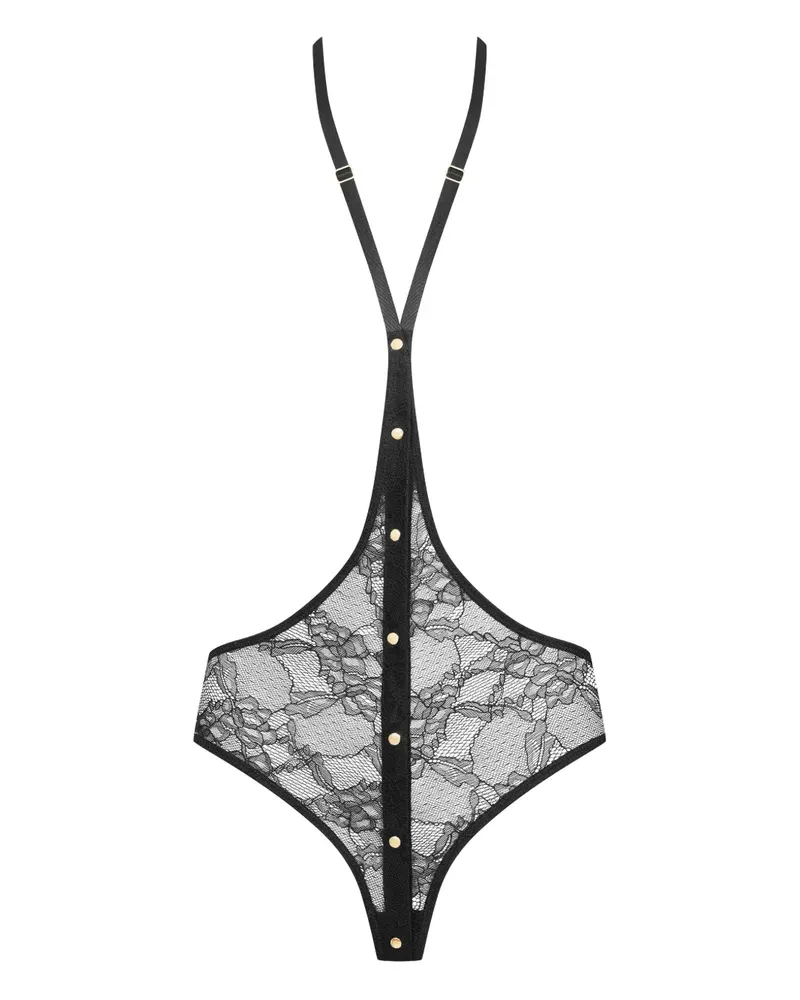 Maison Close jeux magnétiques harness lace panty - Schwarz Schwarz