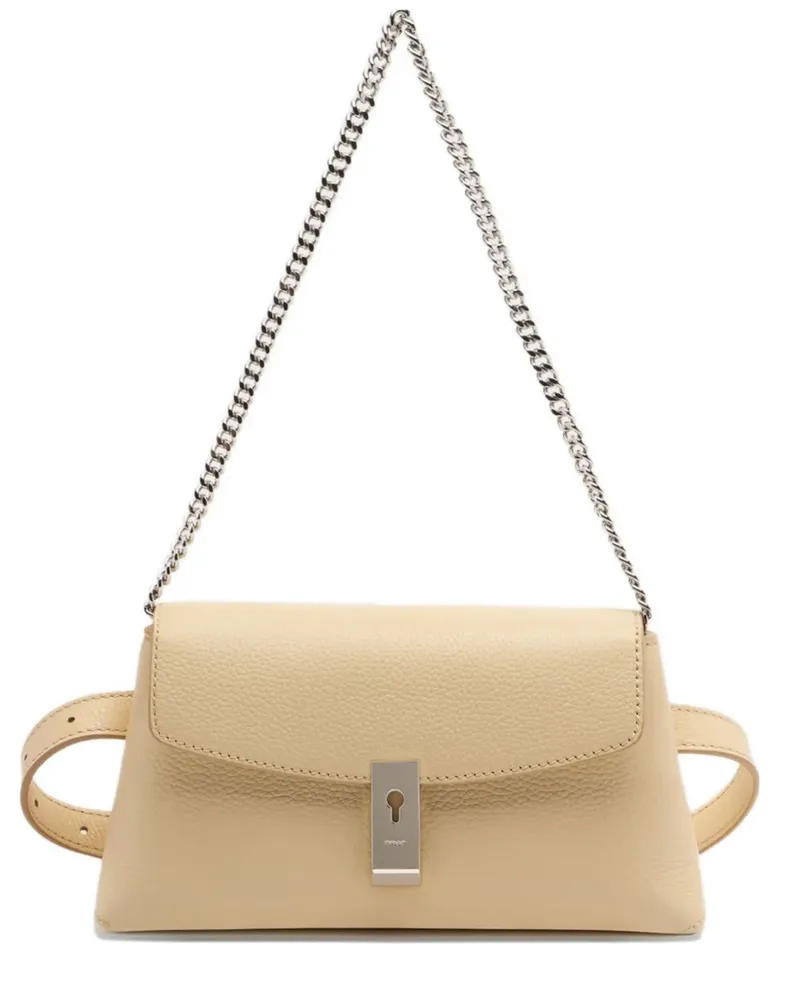 Bally Strukturierte Mini-Tasche mit Schloss - Nude Nude