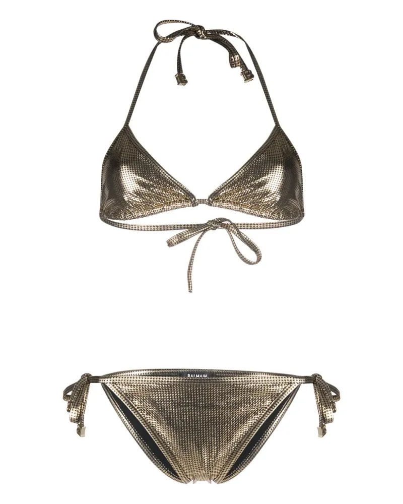 Balmain Neckholder-Bikini - Schwarz Schwarz