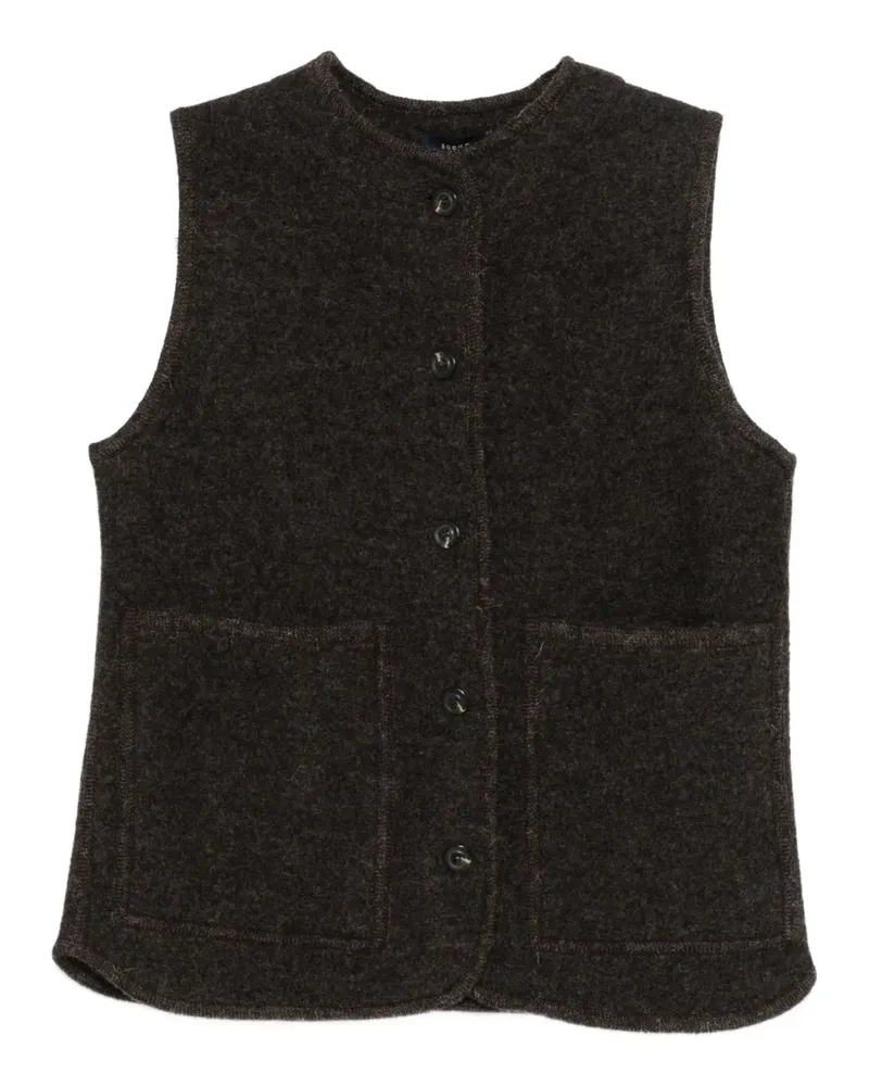 Soeur Weste mit Knöpfen - Braun Braun