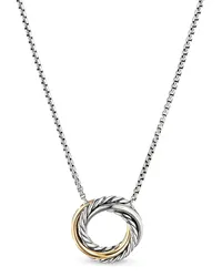 David Yurman Crossover Halskette aus 18kt Gelbgold und Sterlingsilber Silber