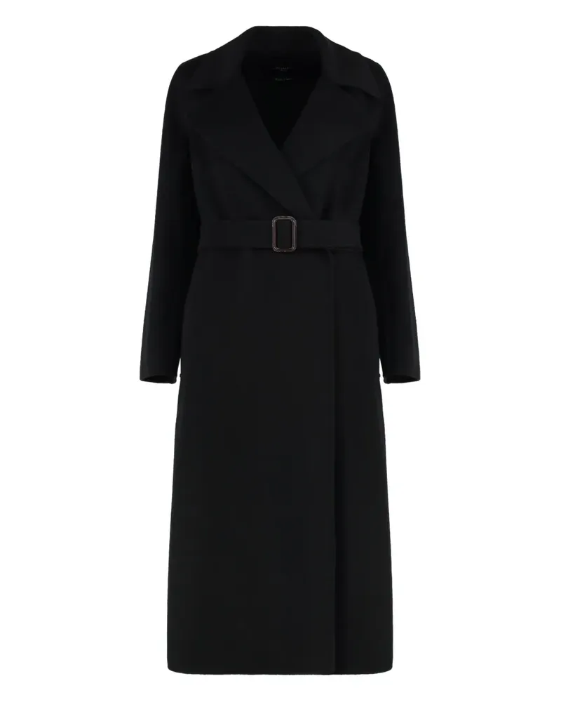 Max Mara Manu Wollmantel mit Gürtel - Schwarz Schwarz