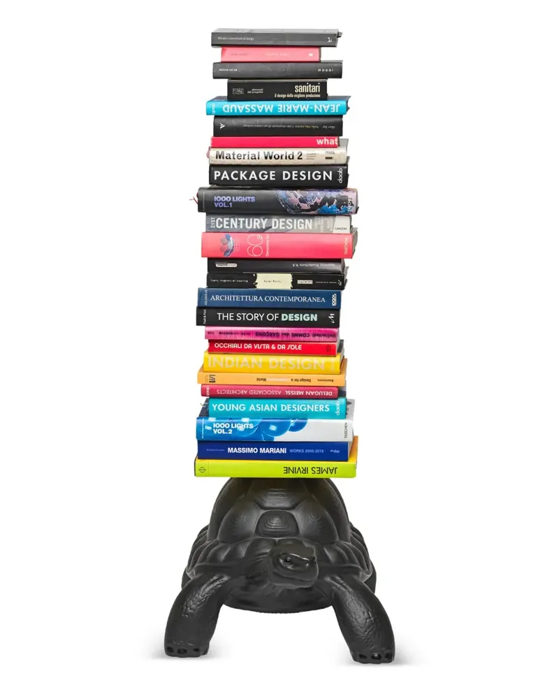 Qeeboo Schildkröte-Buchstütze - Schwarz Schwarz