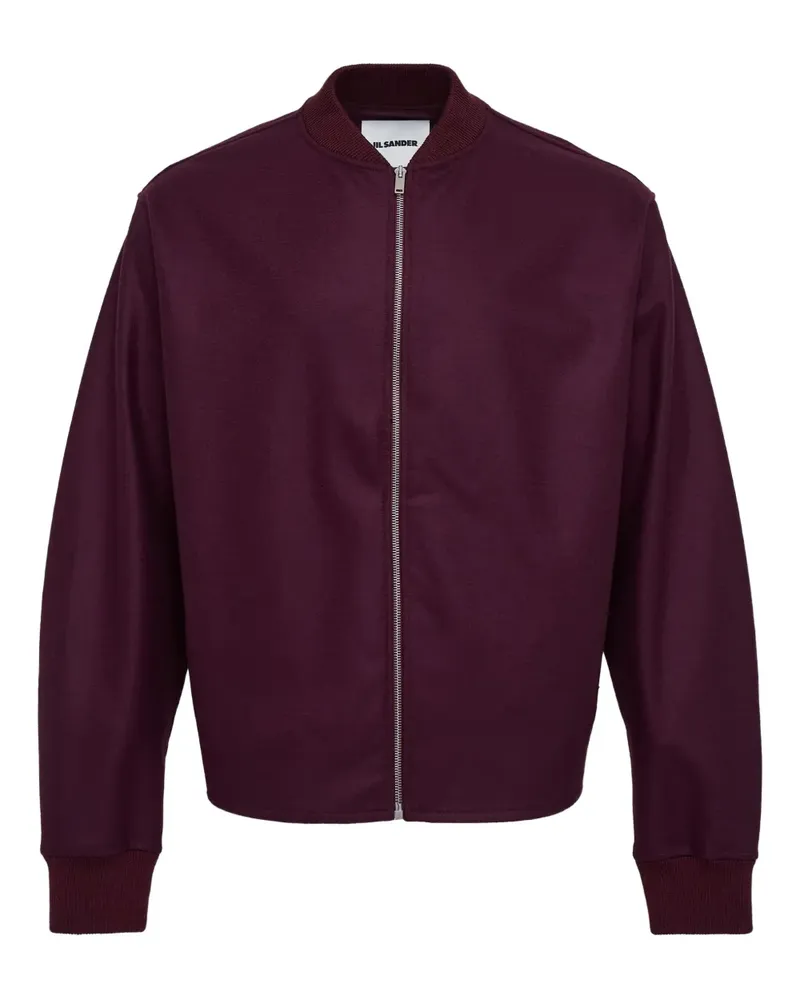 Jil Sander Melton Bomberjacke mit Reißverschluss - Violett Violett