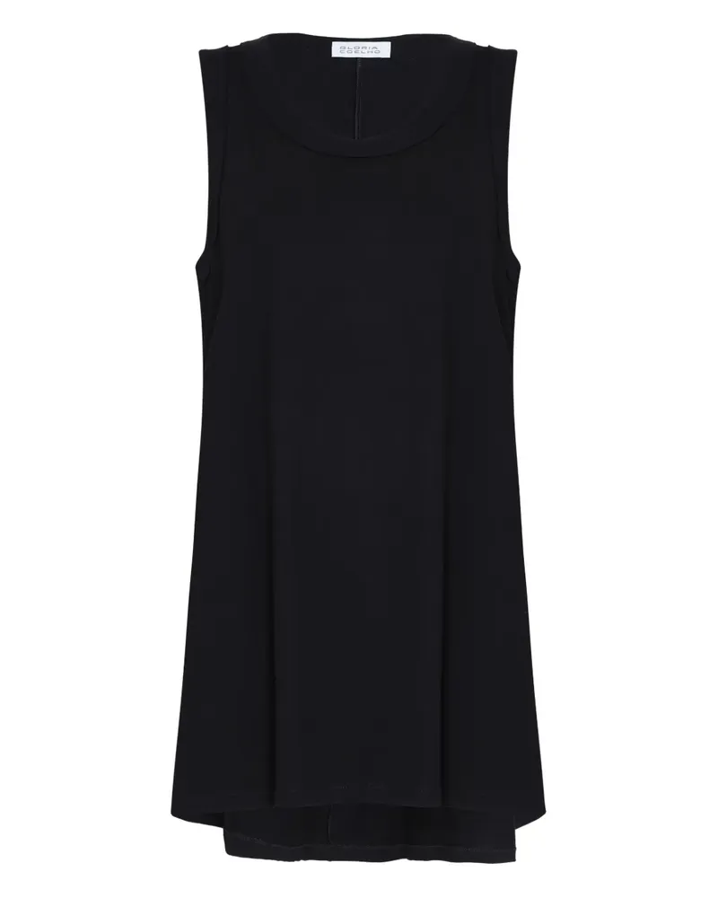 Gloria Coelho Top mit rundem Ausschnitt - Schwarz Schwarz