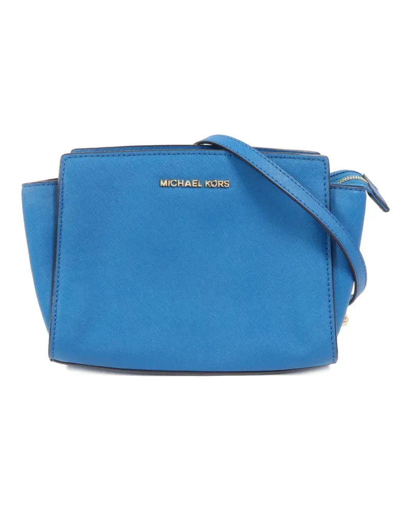 Michael Kors Schultertasche mit Logo-Schild - Blau Blau