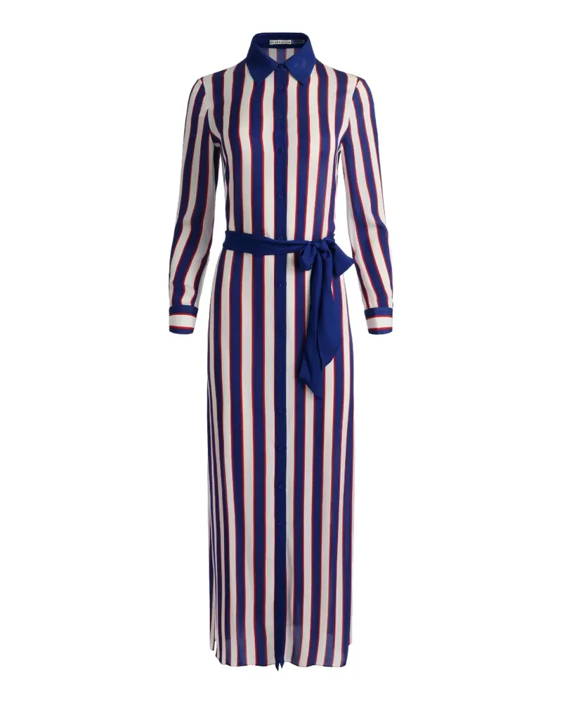 Alice + Olivia Chassidy striped-pattern shirt dress - Blau Blau