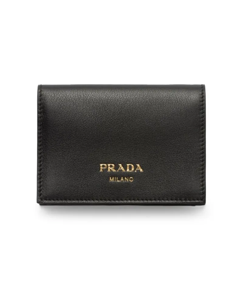 Prada Portemonnaie mit Logo-Prägung - Schwarz Schwarz