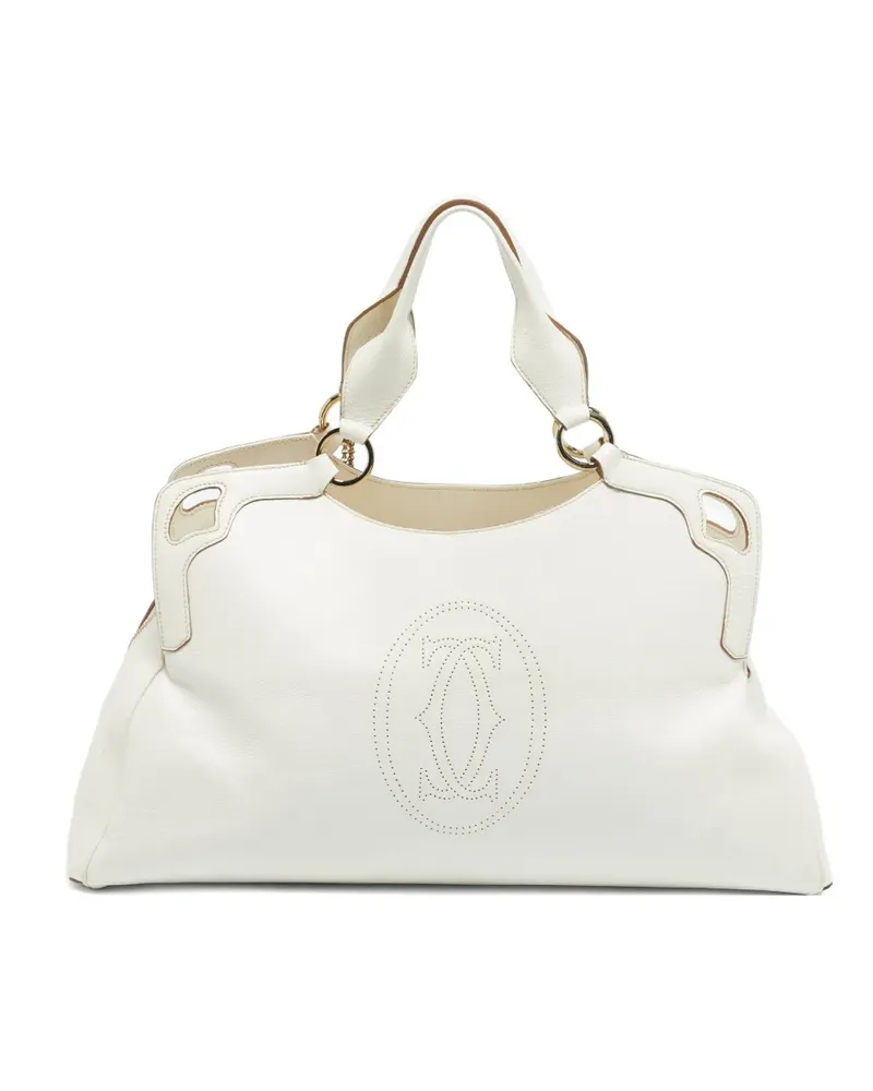 Cartier Marcello leather tote bag - Weiß Weiß