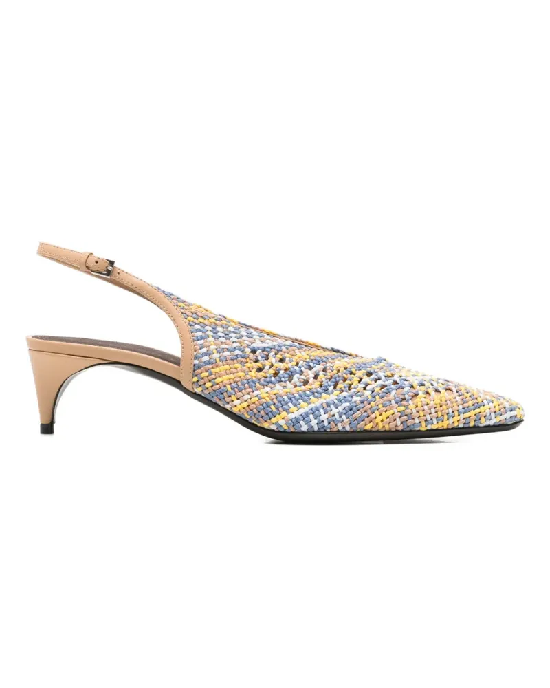 BERNADETTE Lolo woven slingback pumps - Nude Nude