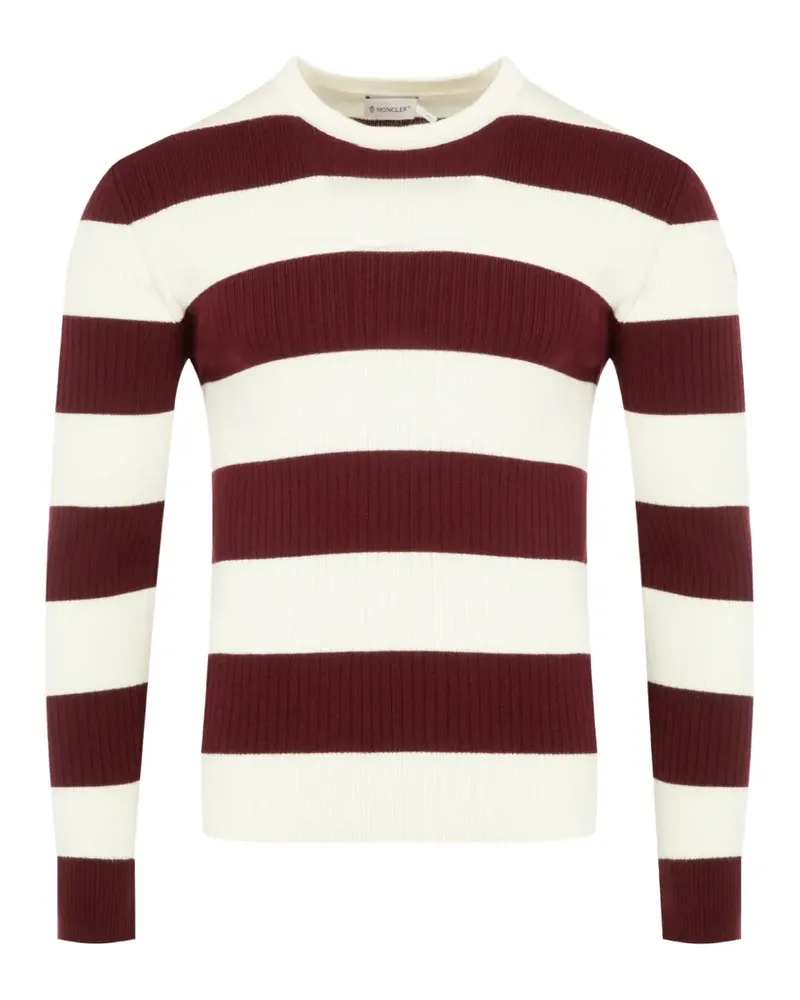 Moncler striped crew-neck sweater - Rot Rot