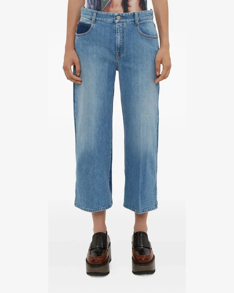 Stella McCartney Weite Cropped-Jeans - Blau Blau