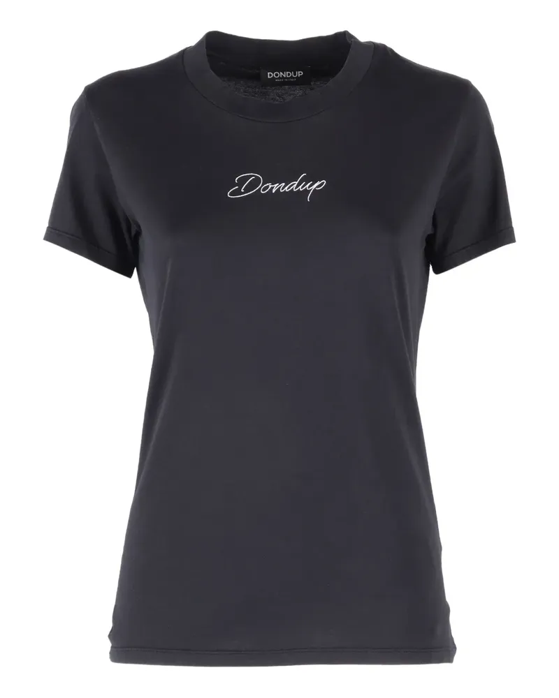 Dondup embroidered-logo crew-neck T-shirt - Blau Blau