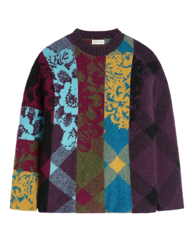 Dries van Noten Pullover im Patchwork-Look - Violett Violett
