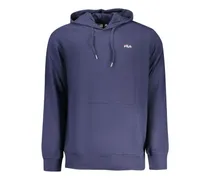 logo-patch hoodie - Blau