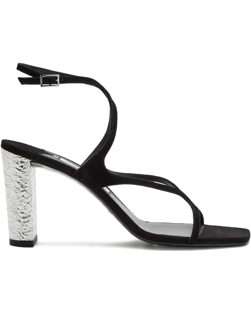 Jimmy Choo Strukturierte Azie Sandalen 85mm - Schwarz Schwarz