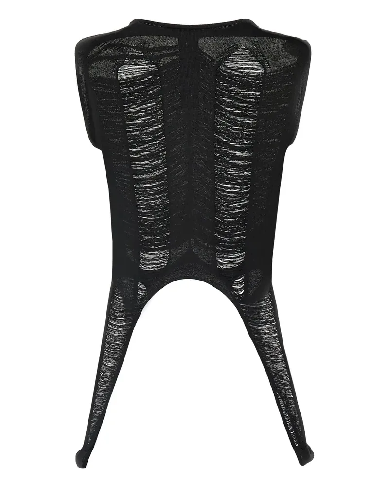 Rick Owens Tanja T Oberteil - Schwarz Schwarz