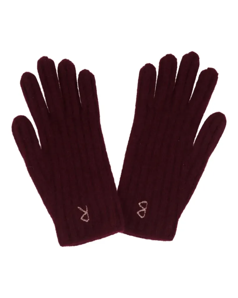 RUSLAN BAGINSKIY Handschuhe mit Stickerei - Rot Rot