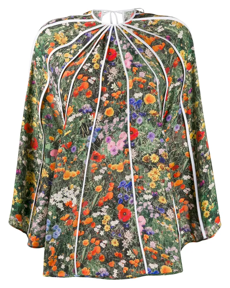 Stella McCartney Asymmetrisches Oberteil mit Print - Grün Grün