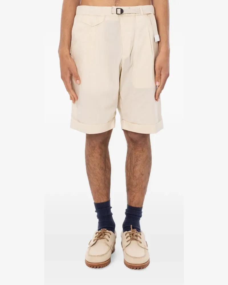 PLAN C Bundfaltenshorts mit Gürtel - Nude Nude