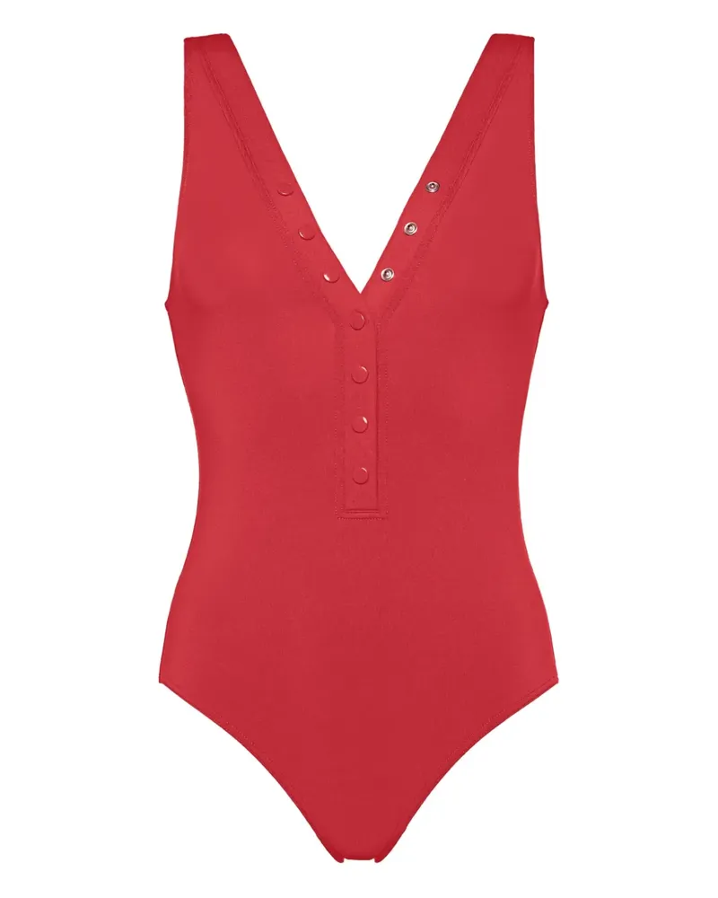 Eres Icône Tanktop-Badeanzug mit Knopfleiste - Rot Rot