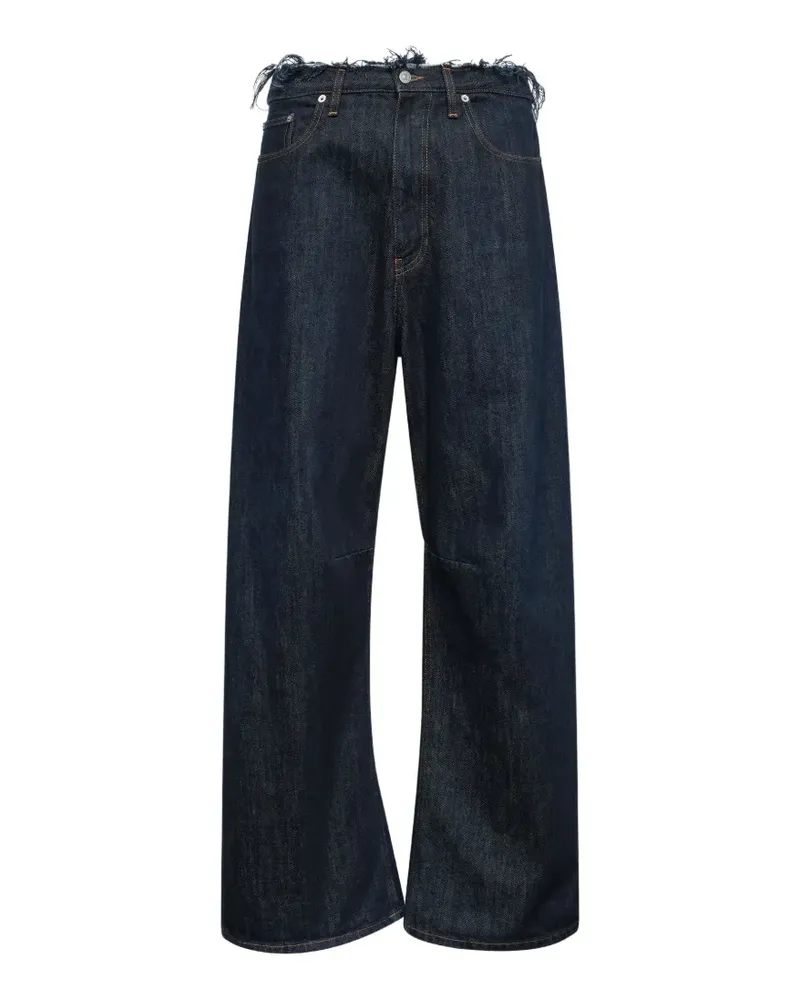 Maison Margiela Ausgefranste Wide-Leg-Jeans - Blau Blau