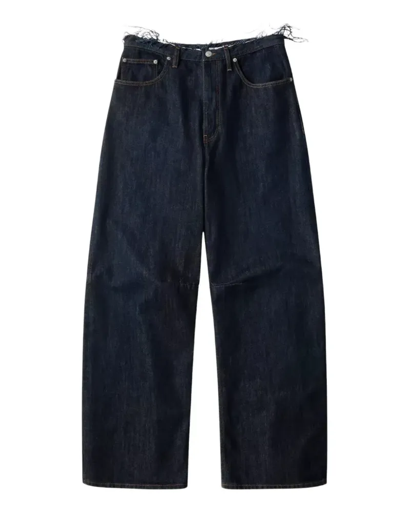 Maison Margiela Ausgefranste Wide-Leg-Jeans - Blau Blau