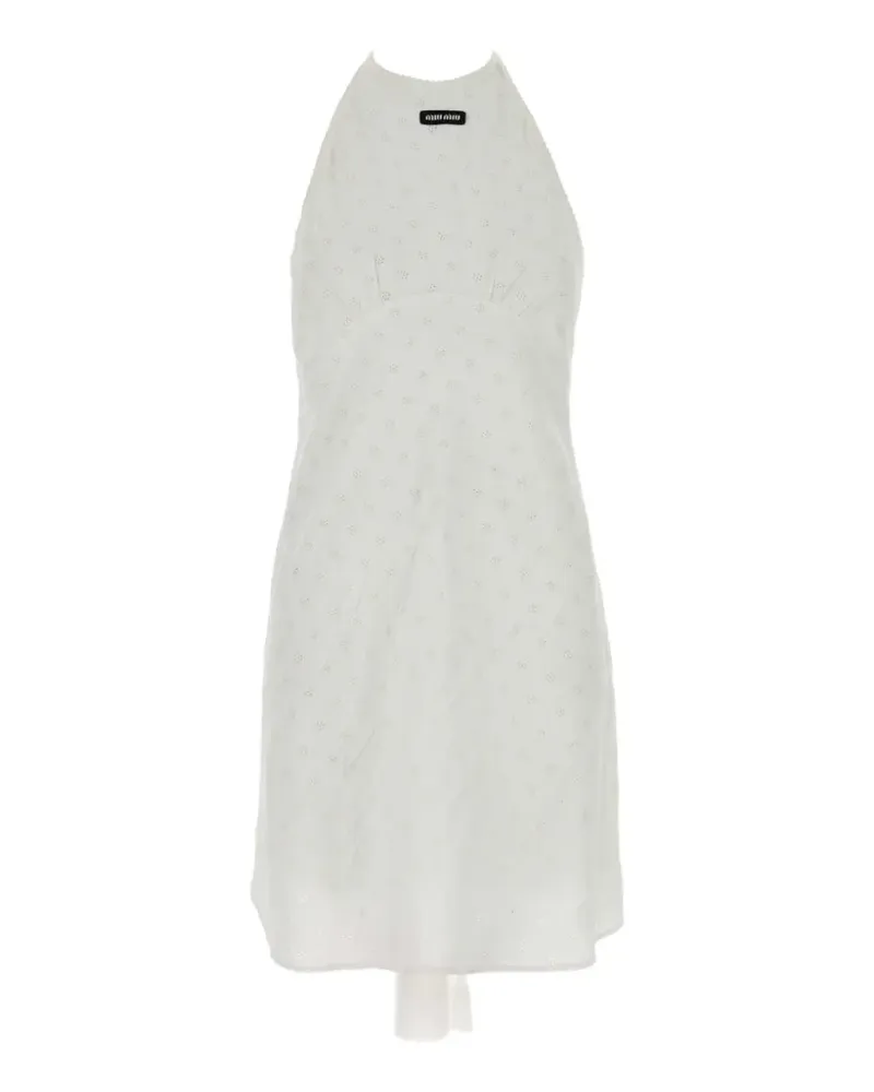 Miu Miu Cady eyelet lace mini-dress - Weiß Weiß